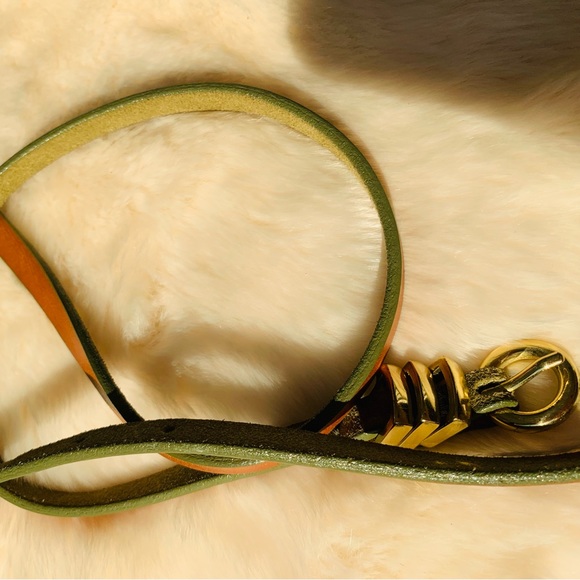 Free People Inversed Genuine Leather Skinny-Skinny Long Green Suede Belts - Picture 8 of 16